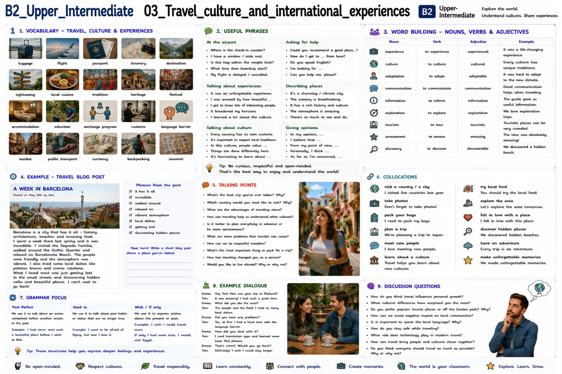 Travel culture and international experiences lesson preview